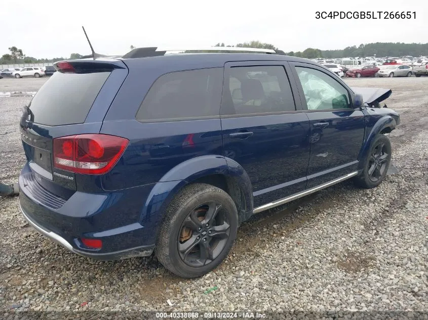 2020 Dodge Journey Crossroad VIN: 3C4PDCGB5LT266651 Lot: 40338868