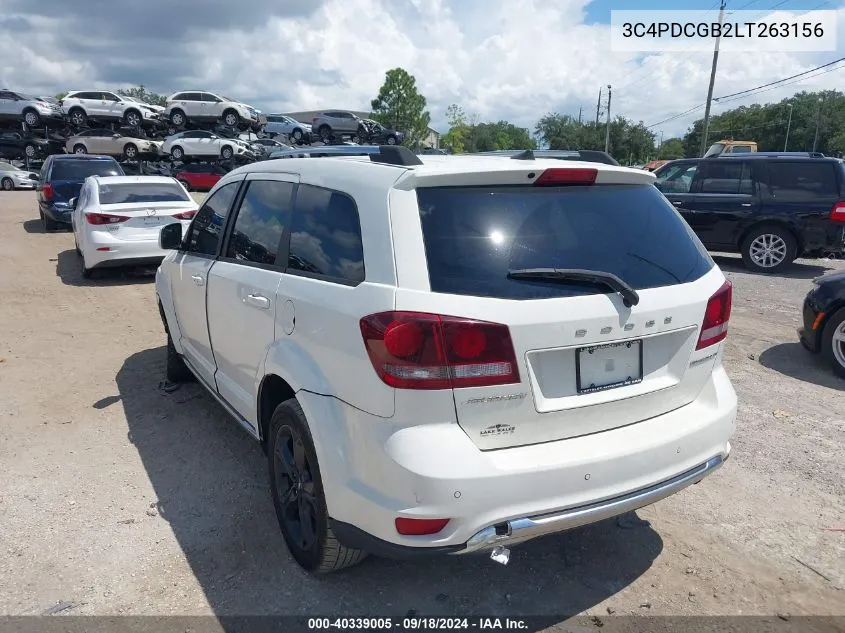 2020 Dodge Journey Crossroad VIN: 3C4PDCGB2LT263156 Lot: 40339005