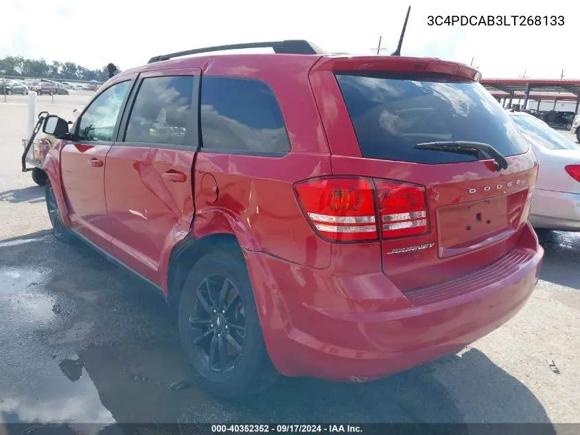 2020 Dodge Journey Se Value VIN: 3C4PDCAB3LT268133 Lot: 40352352