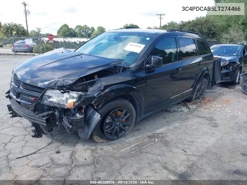 2020 Dodge Journey Se Value VIN: 3C4PDCAB5LT274466 Lot: 40359036