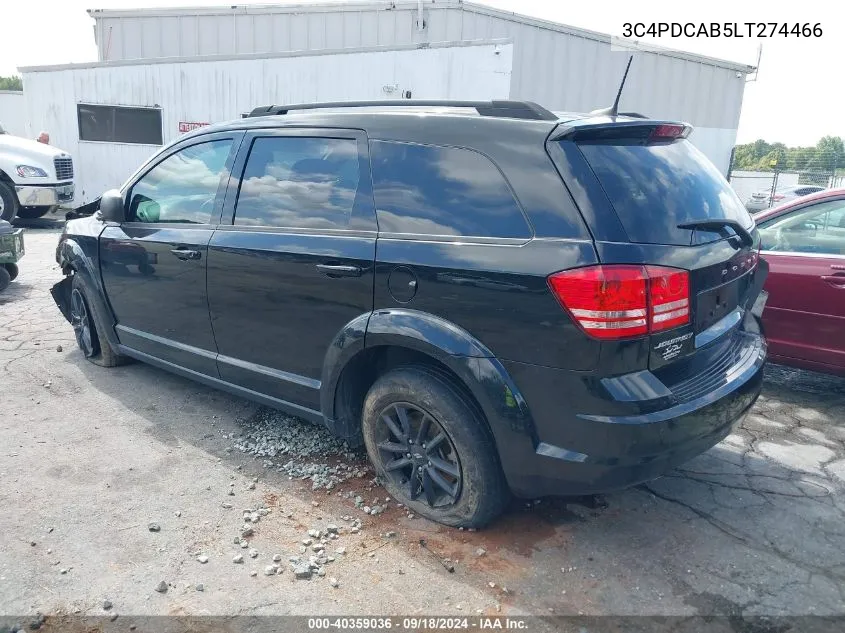 2020 Dodge Journey Se Value VIN: 3C4PDCAB5LT274466 Lot: 40359036