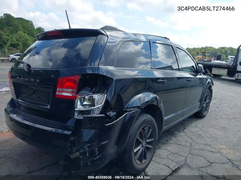 2020 Dodge Journey Se Value VIN: 3C4PDCAB5LT274466 Lot: 40359036