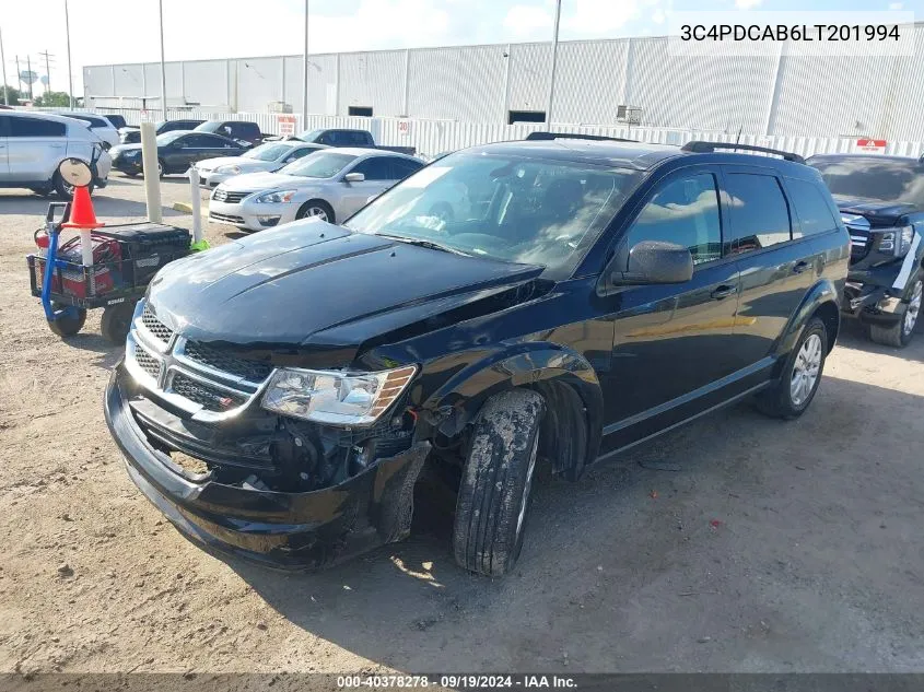 2020 Dodge Journey Se Value VIN: 3C4PDCAB6LT201994 Lot: 40378278