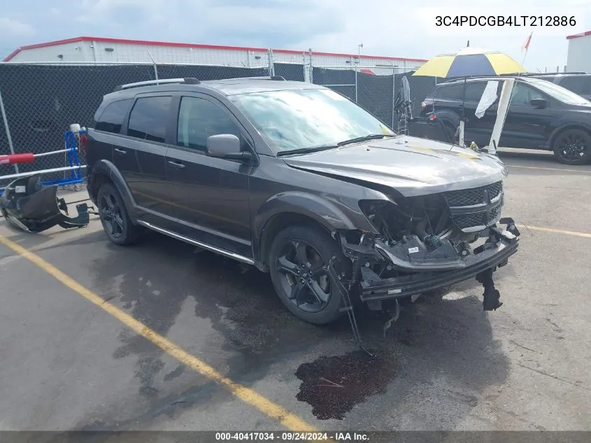 2020 Dodge Journey Crossroad VIN: 3C4PDCGB4LT212886 Lot: 40417034