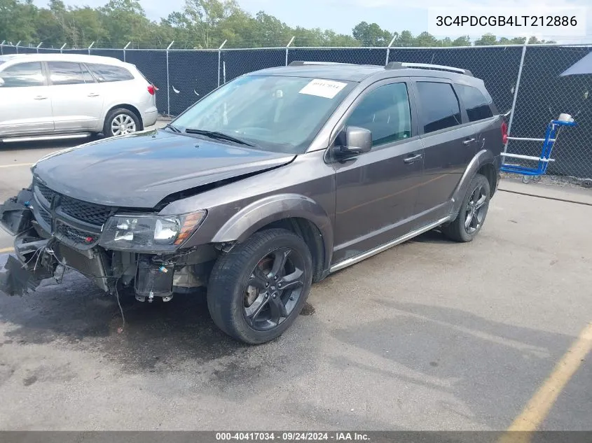 2020 Dodge Journey Crossroad VIN: 3C4PDCGB4LT212886 Lot: 40417034