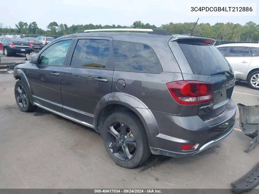 2020 Dodge Journey Crossroad VIN: 3C4PDCGB4LT212886 Lot: 40417034