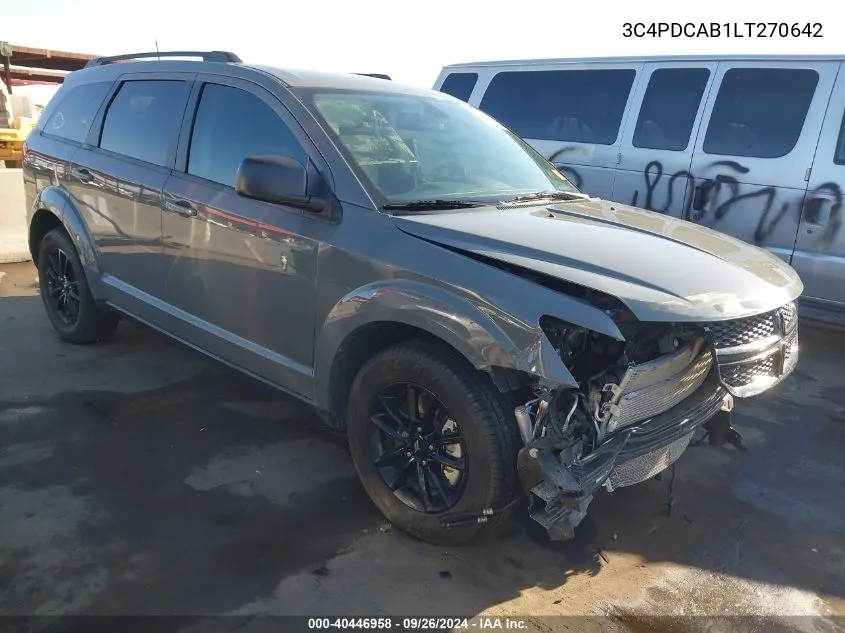 2020 Dodge Journey Se Value VIN: 3C4PDCAB1LT270642 Lot: 40446958