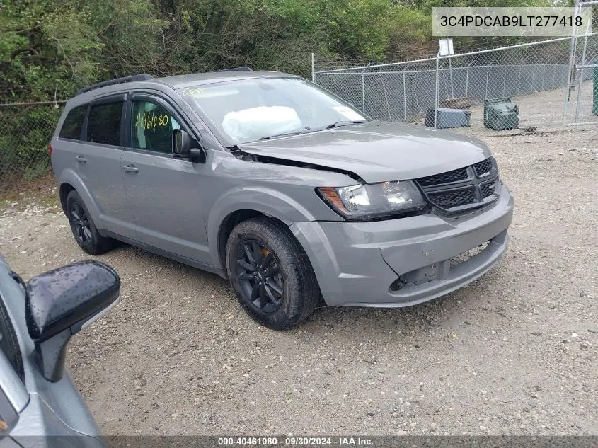 2020 Dodge Journey Se Value VIN: 3C4PDCAB9LT277418 Lot: 40461080