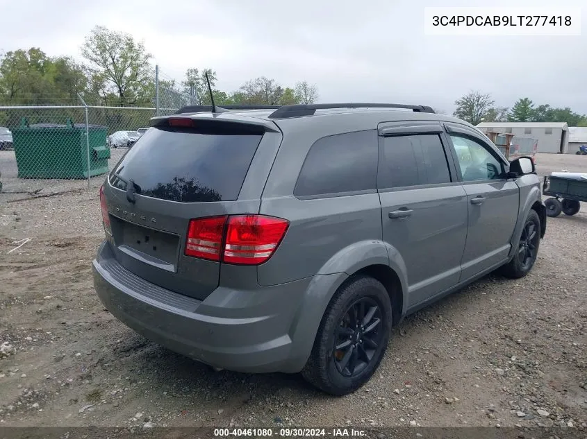 2020 Dodge Journey Se Value VIN: 3C4PDCAB9LT277418 Lot: 40461080