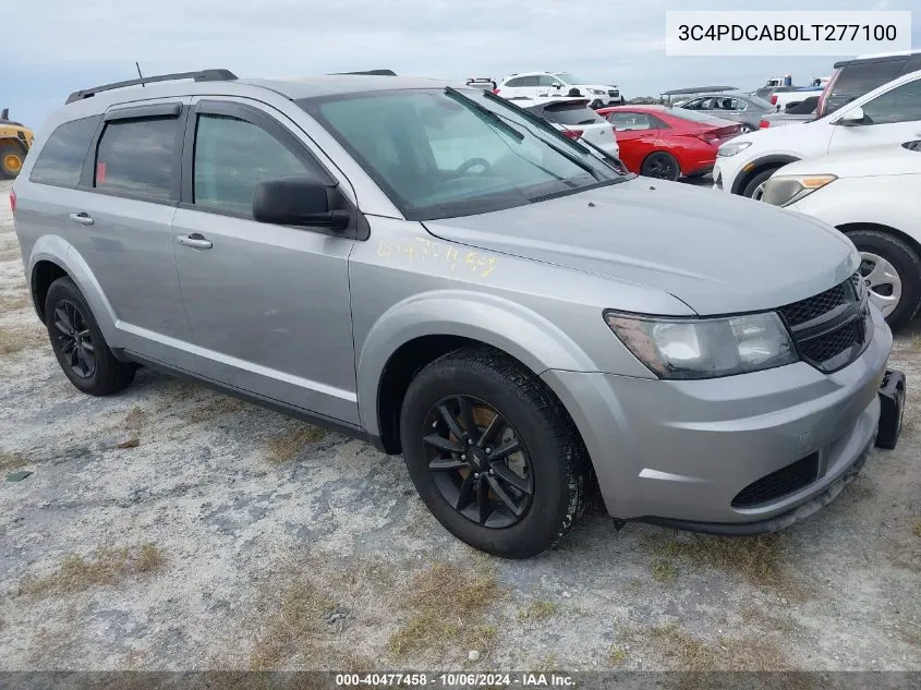 2020 Dodge Journey Se VIN: 3C4PDCAB0LT277100 Lot: 40477458