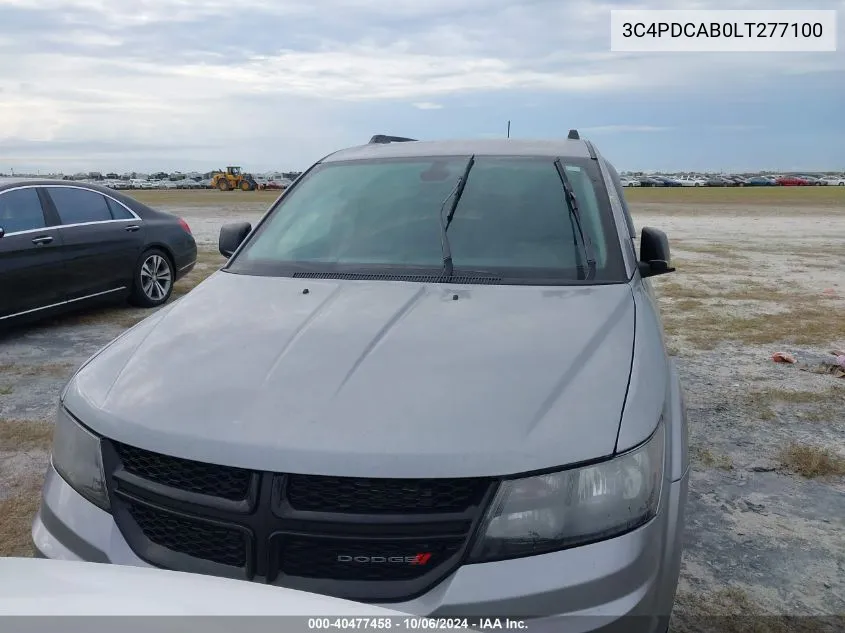 2020 Dodge Journey Se VIN: 3C4PDCAB0LT277100 Lot: 40477458