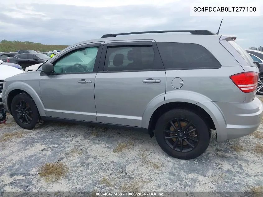 2020 Dodge Journey Se VIN: 3C4PDCAB0LT277100 Lot: 40477458