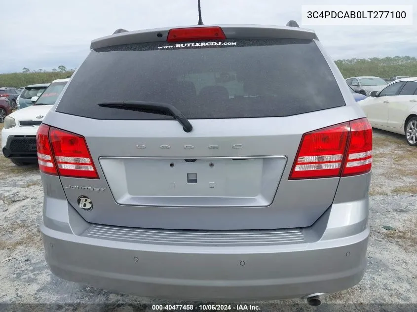 2020 Dodge Journey Se VIN: 3C4PDCAB0LT277100 Lot: 40477458