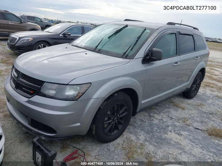 2020 Dodge Journey Se VIN: 3C4PDCAB0LT277100 Lot: 40477458