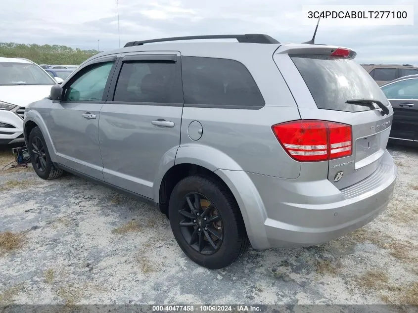 2020 Dodge Journey Se VIN: 3C4PDCAB0LT277100 Lot: 40477458