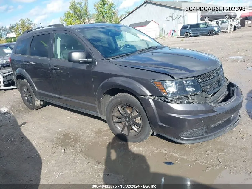 2020 Dodge Journey Se Value VIN: 3C4PDCAB6LT202398 Lot: 40492875