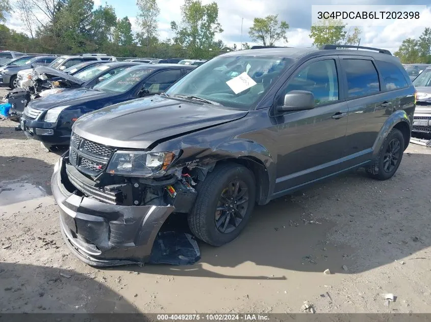 2020 Dodge Journey Se Value VIN: 3C4PDCAB6LT202398 Lot: 40492875