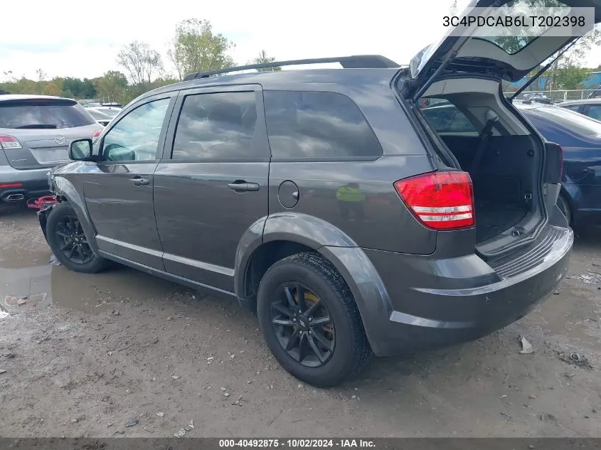 2020 Dodge Journey Se Value VIN: 3C4PDCAB6LT202398 Lot: 40492875