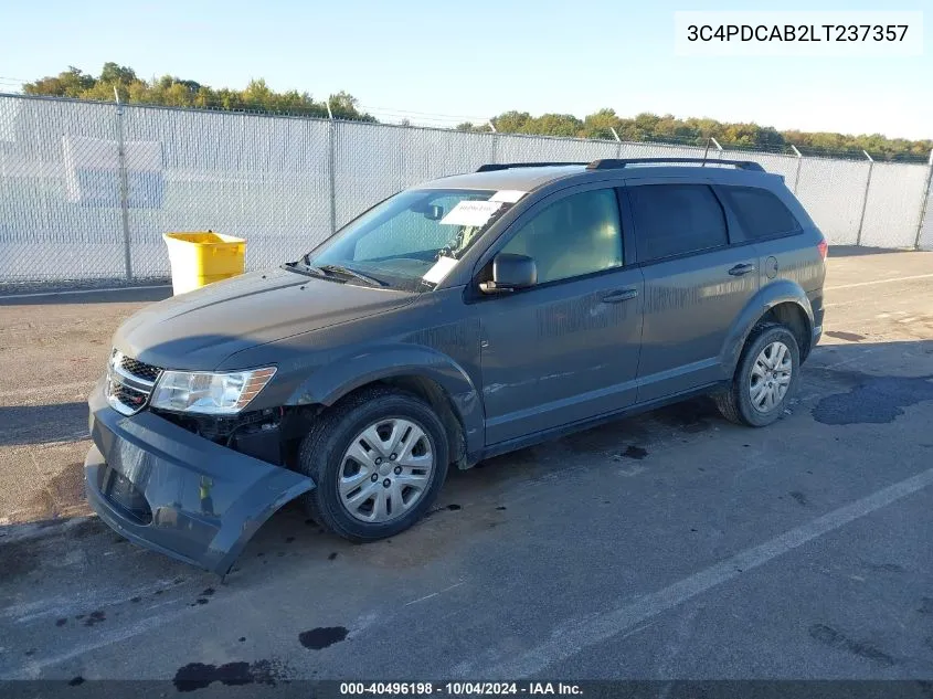 3C4PDCAB2LT237357 2020 Dodge Journey Se Value