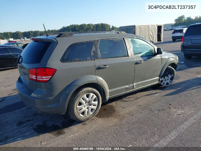 2020 Dodge Journey Se Value VIN: 3C4PDCAB2LT237357 Lot: 40496198