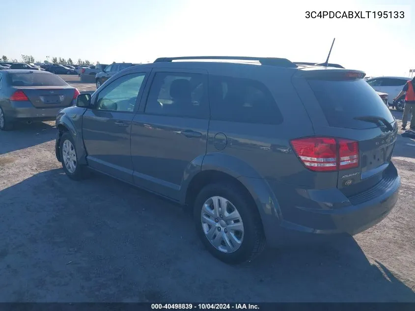 2020 Dodge Journey Se Value VIN: 3C4PDCABXLT195133 Lot: 40498839