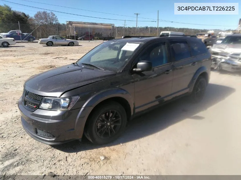 2020 Dodge Journey Se Value VIN: 3C4PDCAB7LT226225 Lot: 40515279