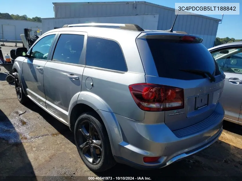 2020 Dodge Journey Crossroad VIN: 3C4PDCGB5LT188842 Lot: 40541973