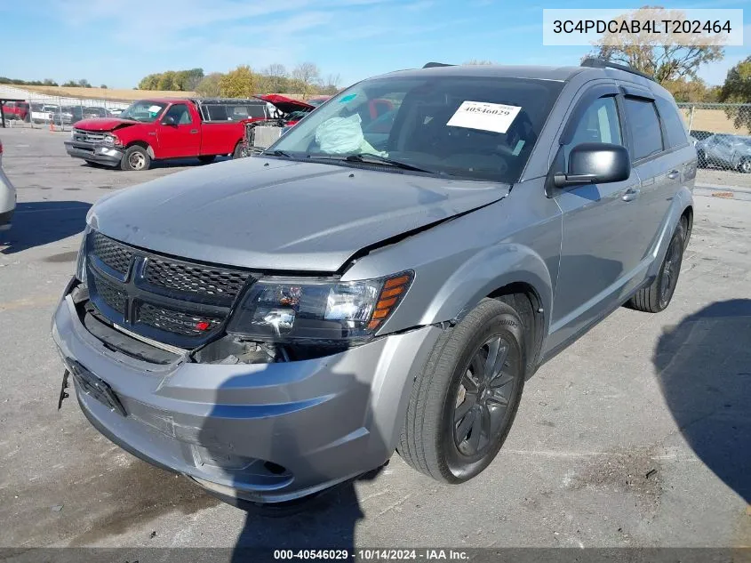 2020 Dodge Journey Se VIN: 3C4PDCAB4LT202464 Lot: 40546029