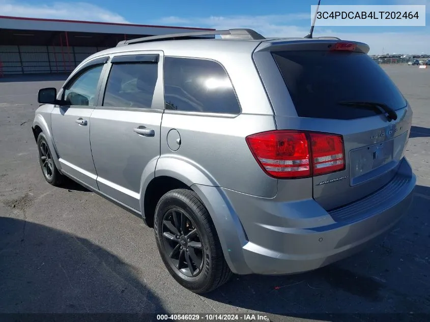 2020 Dodge Journey Se VIN: 3C4PDCAB4LT202464 Lot: 40546029