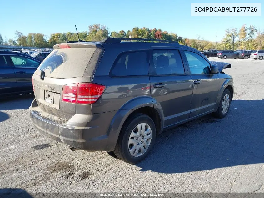 2020 Dodge Journey Se Value VIN: 3C4PDCAB9LT277726 Lot: 40559764