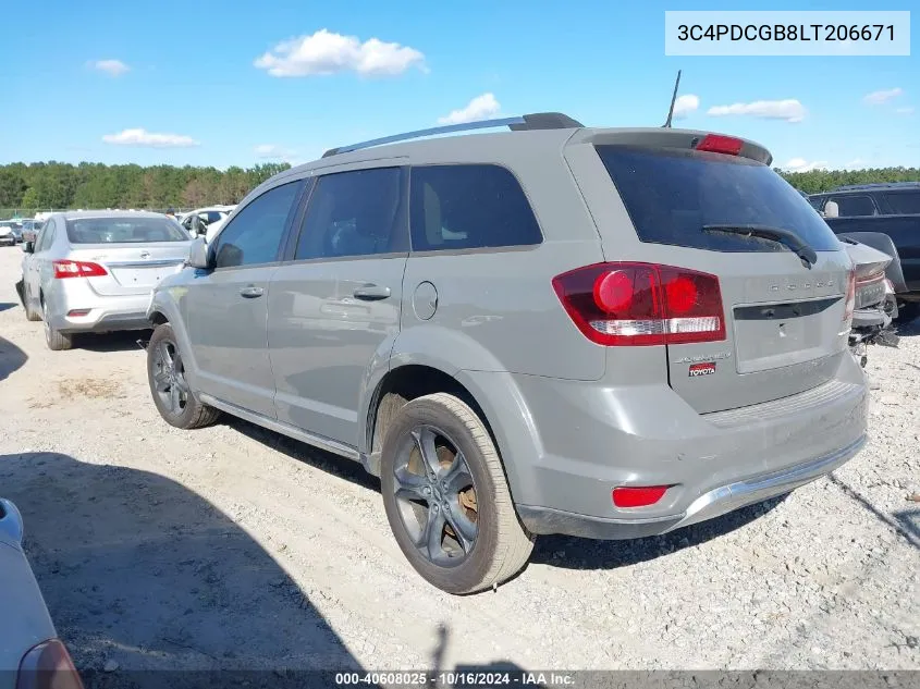 2020 Dodge Journey Crossroad VIN: 3C4PDCGB8LT206671 Lot: 40608025