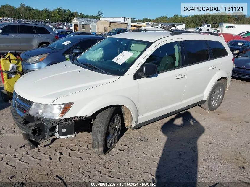 2020 Dodge Journey Se Value VIN: 3C4PDCABXLT181121 Lot: 40615237