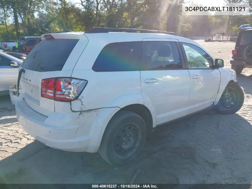 3C4PDCABXLT181121 2020 Dodge Journey Se Value