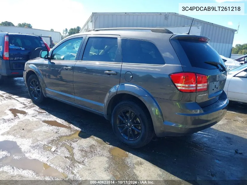 2020 Dodge Journey Se Value VIN: 3C4PDCAB9LT261218 Lot: 40623514