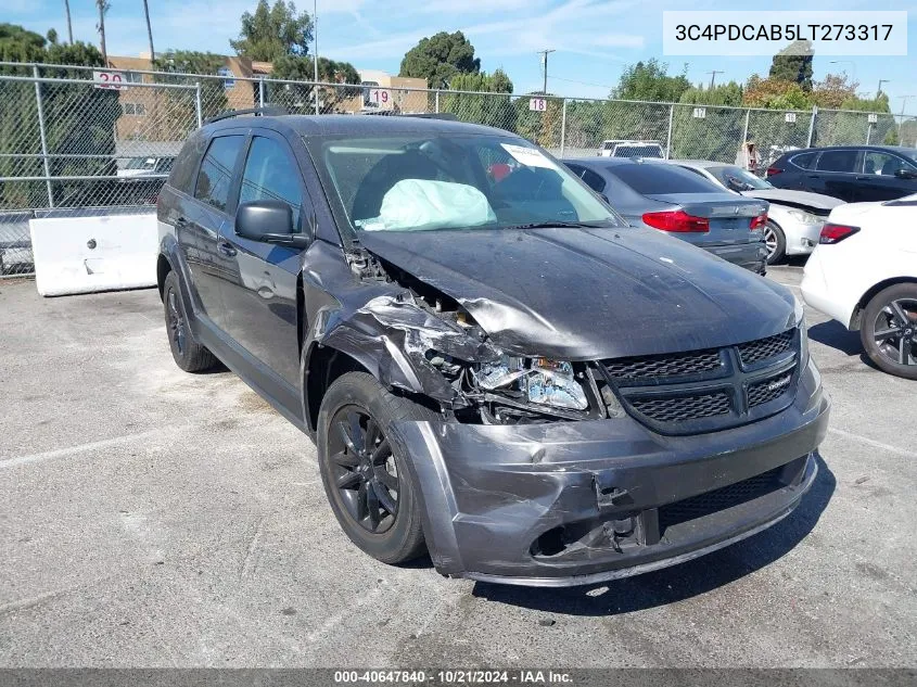 2020 Dodge Journey Se Value VIN: 3C4PDCAB5LT273317 Lot: 40647840