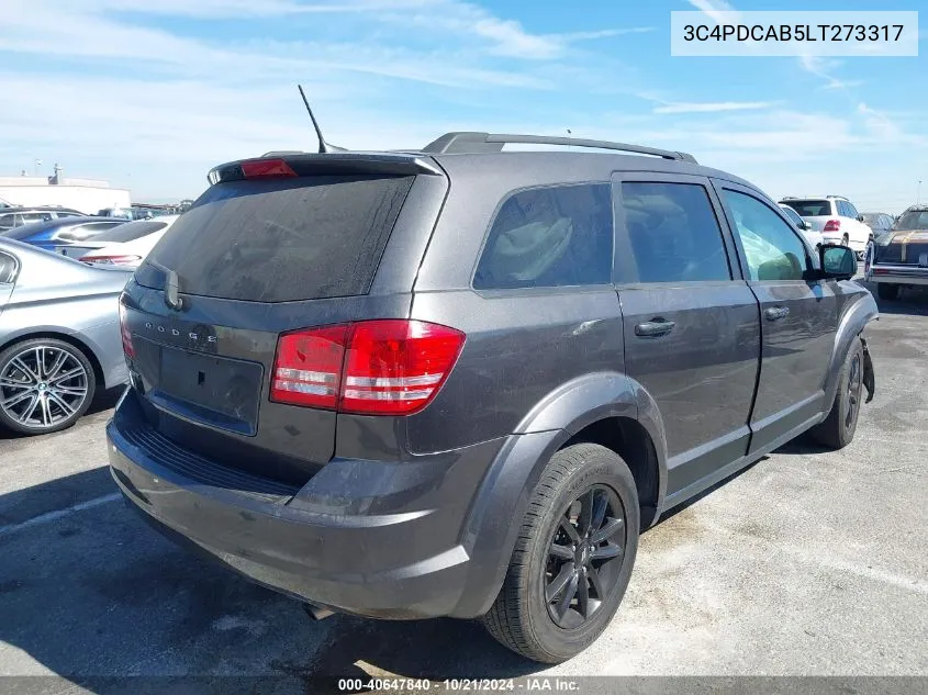 2020 Dodge Journey Se Value VIN: 3C4PDCAB5LT273317 Lot: 40647840