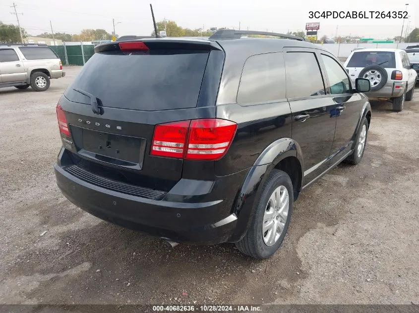 3C4PDCAB6LT264352 2020 Dodge Journey Se Value