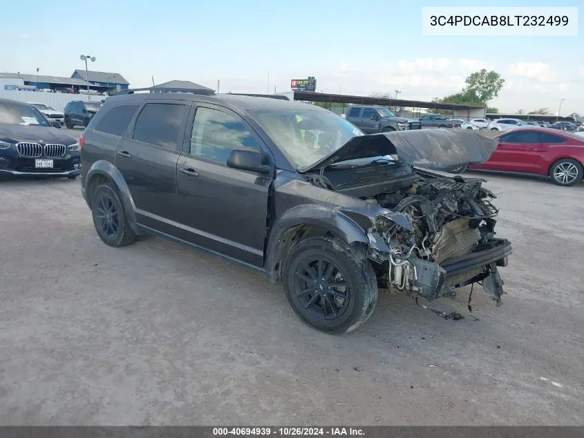 2020 Dodge Journey Se Value VIN: 3C4PDCAB8LT232499 Lot: 40694939