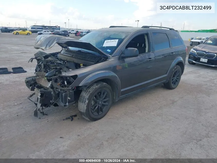 2020 Dodge Journey Se Value VIN: 3C4PDCAB8LT232499 Lot: 40694939