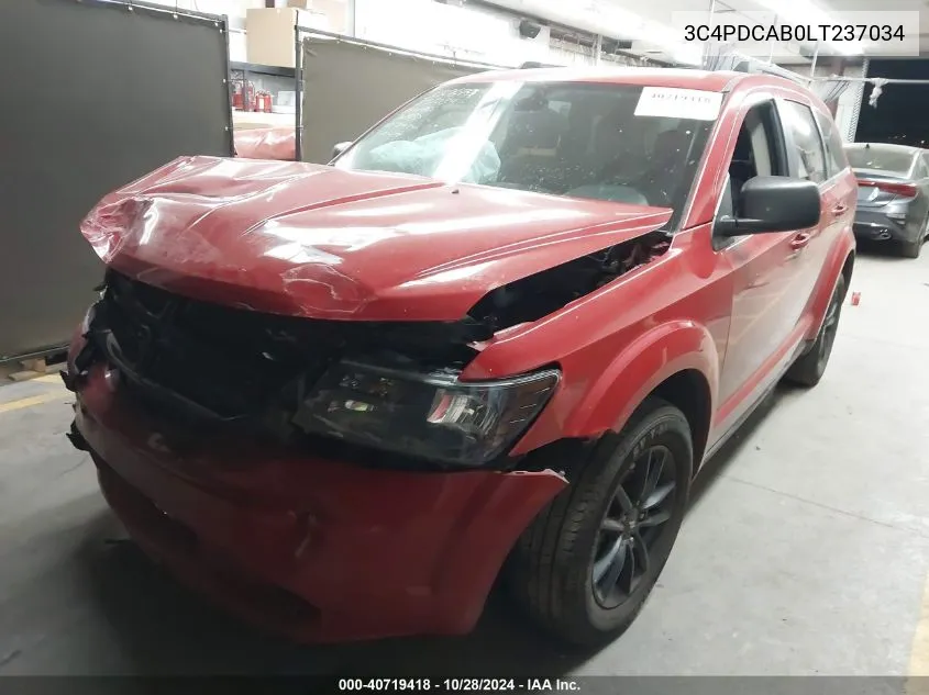 2020 Dodge Journey Se Value VIN: 3C4PDCAB0LT237034 Lot: 40719418