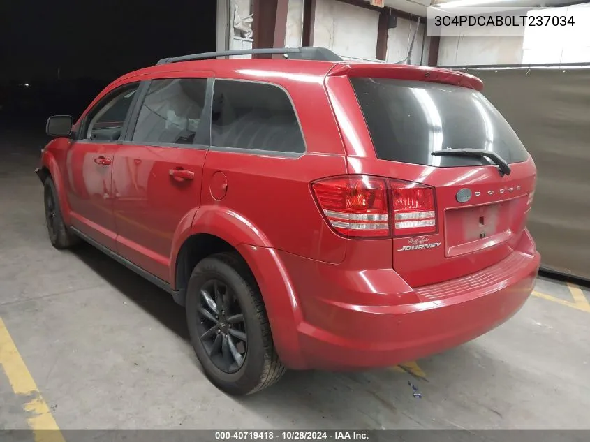 2020 Dodge Journey Se Value VIN: 3C4PDCAB0LT237034 Lot: 40719418