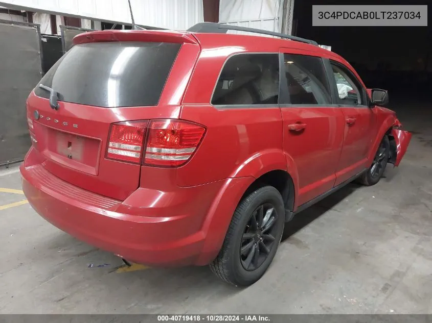 2020 Dodge Journey Se Value VIN: 3C4PDCAB0LT237034 Lot: 40719418