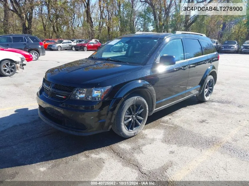 2020 Dodge Journey Se Value VIN: 3C4PDCAB4LT278900 Lot: 40725562