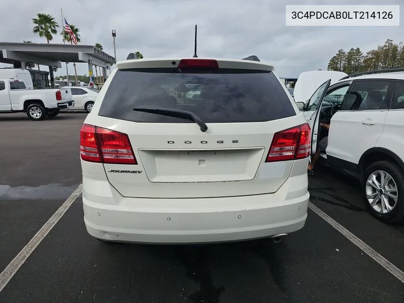 2020 Dodge Journey Se VIN: 3C4PDCAB0LT214126 Lot: 40833430