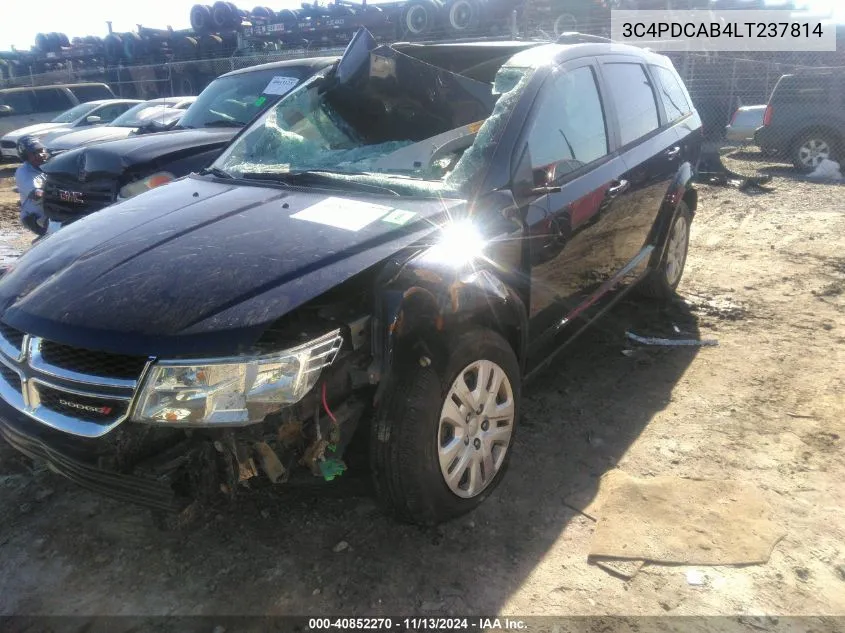 3C4PDCAB4LT237814 2020 Dodge Journey Se Value