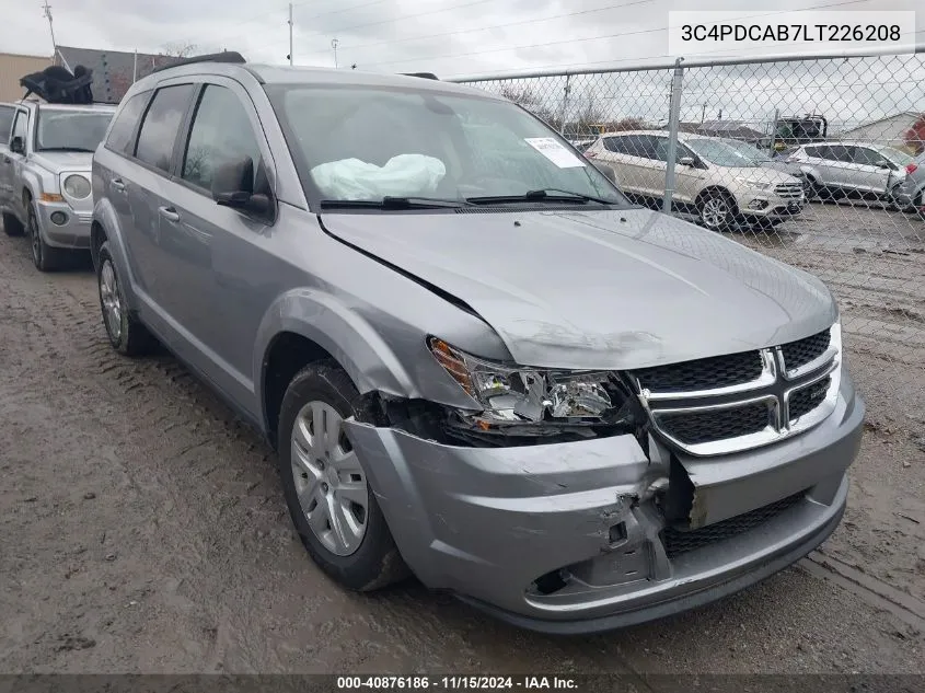 2020 Dodge Journey Se Value VIN: 3C4PDCAB7LT226208 Lot: 40876186