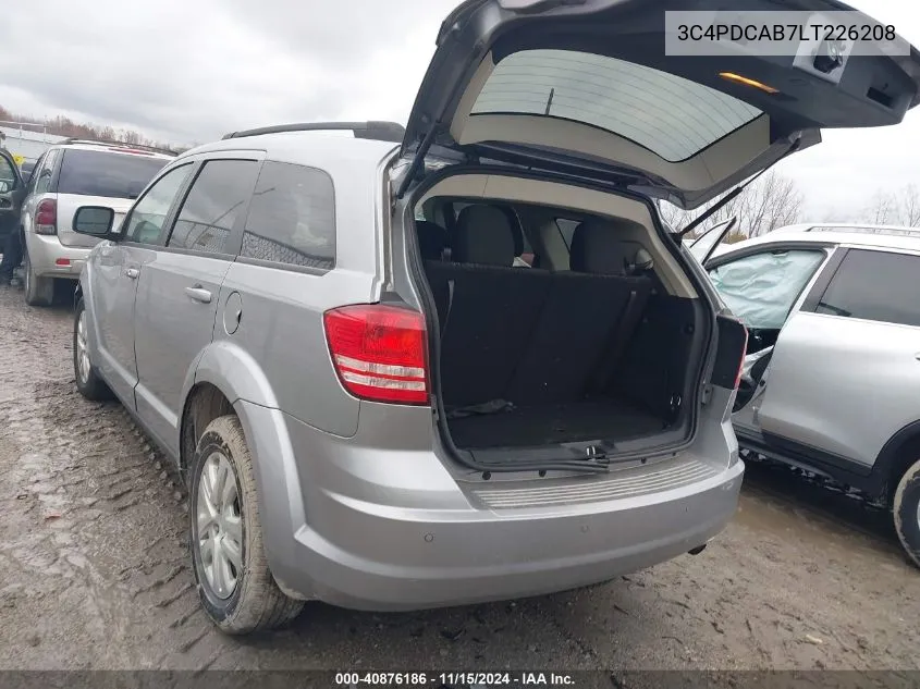 2020 Dodge Journey Se Value VIN: 3C4PDCAB7LT226208 Lot: 40876186