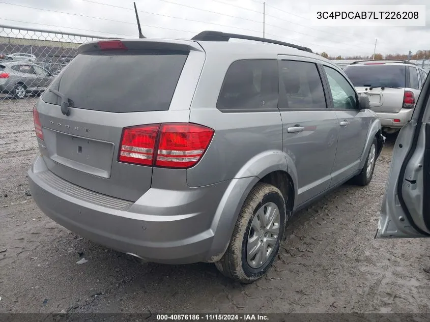 2020 Dodge Journey Se Value VIN: 3C4PDCAB7LT226208 Lot: 40876186