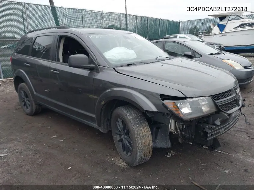 2020 Dodge Journey Se Value VIN: 3C4PDCAB2LT272318 Lot: 40880053