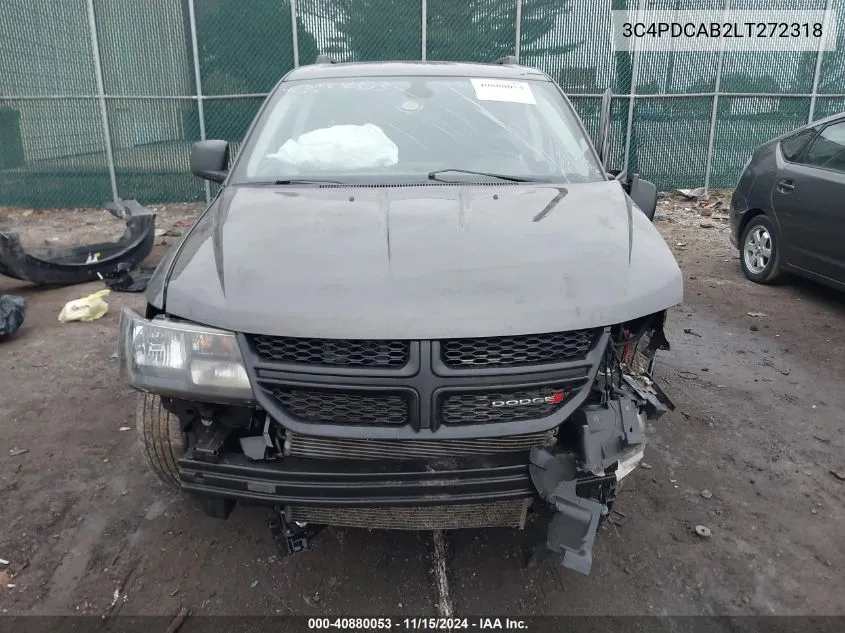 2020 Dodge Journey Se Value VIN: 3C4PDCAB2LT272318 Lot: 40880053